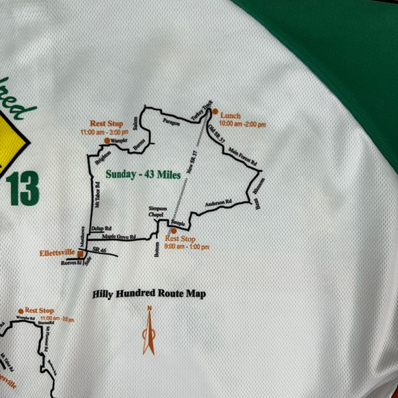 Peak 1 Cycling Jersey Adult EXTRA LARGE Green Yellow Indiana Hilly Hundred 2013 - Picture 8 of 12